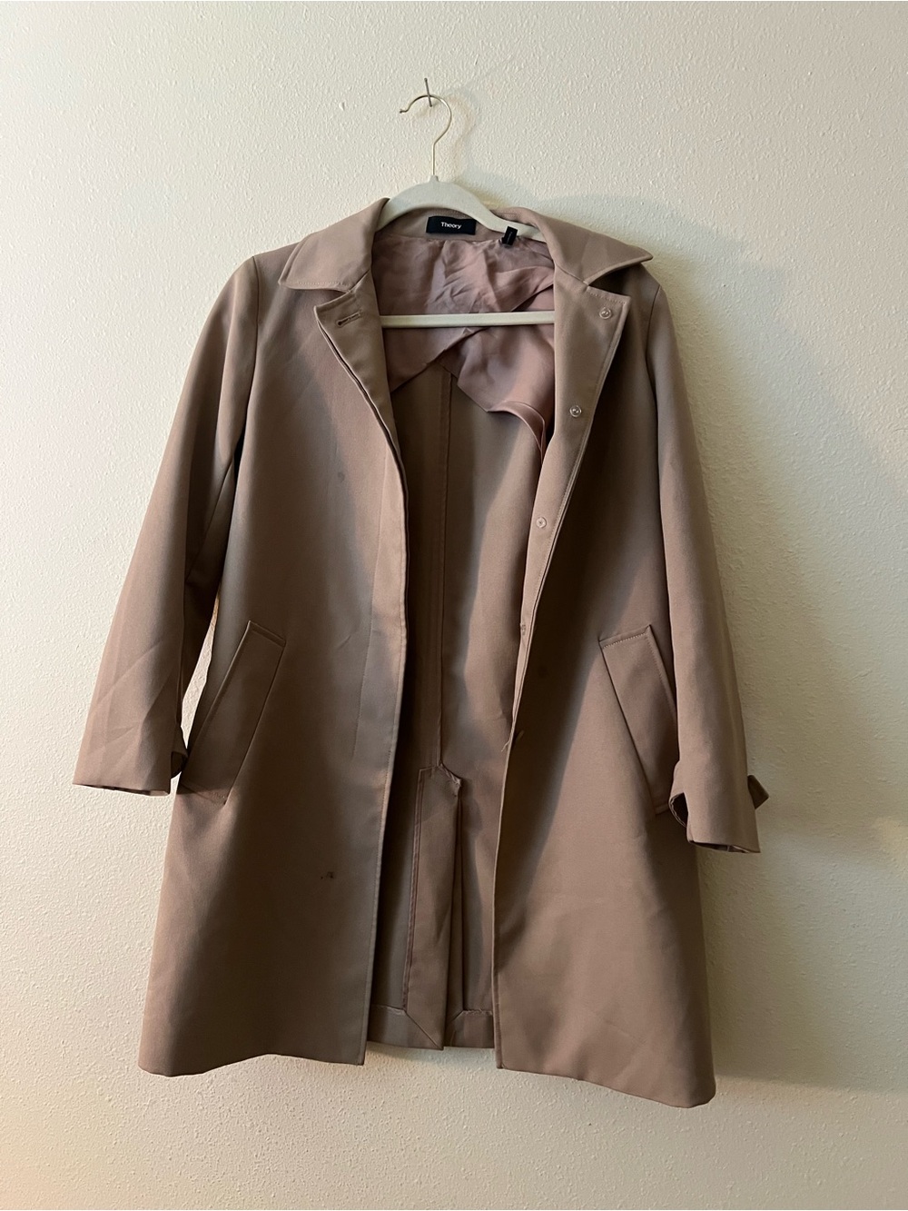 Theory Women's Taupe Single-Breasted Coat
